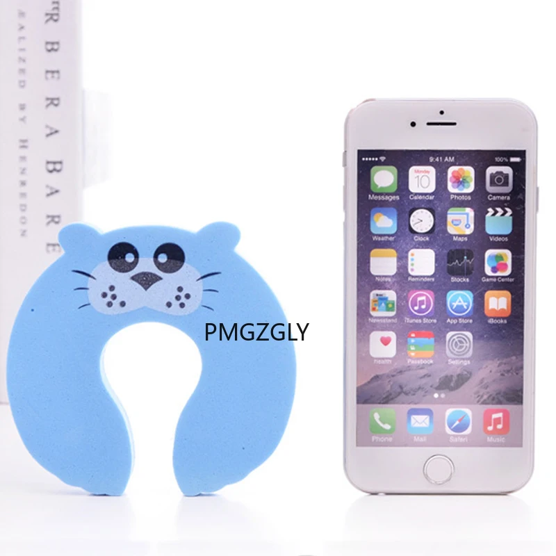5Pcs/Set Holder Safety Locks Security Guard Door Knob Wall Protection Cartoon Animal Foam Stopper Baby Finger Protect | Мать и ребенок