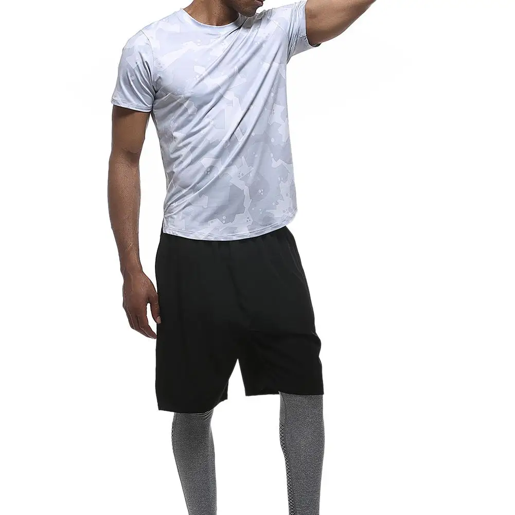 Мужская футболка с коротким рукавом и камуфляжным принтом | Спорт развлечения