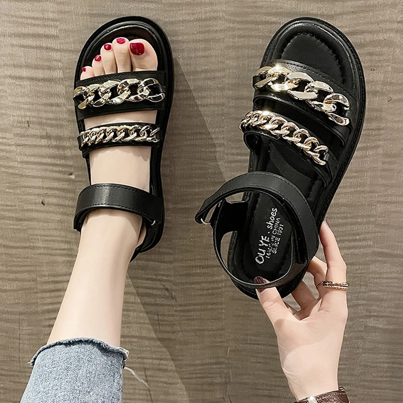 

Open Toe Clear Heels Comfort Shoes for Women 2021 Summer Flat Sandals Suit Female Beige Peep Without Outside Girls Fashion Clog