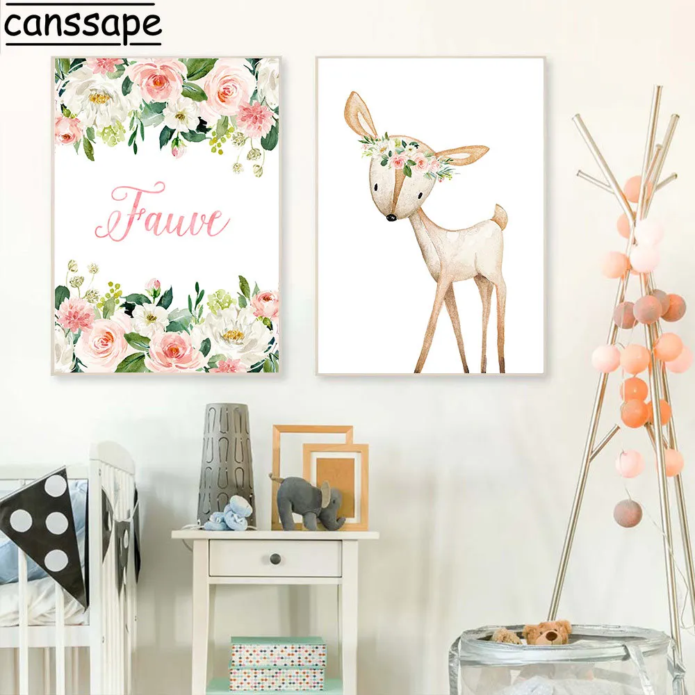 Настенный постер с изображением лисы оленя леса животных | Дом и сад