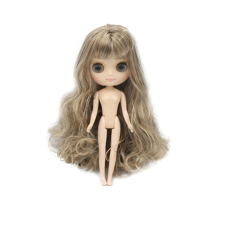only hair Кукла Middle blyth, телесный цвет лепесток лотоса длинные золотистые волосы кукла Middle blyth подходит для DIY Изменить игрушка для девочек - Цвет: only hair