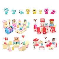 50 pcs miniature furniture kit mini furniture decoration set miniature dollhouse accessories for kid gifts