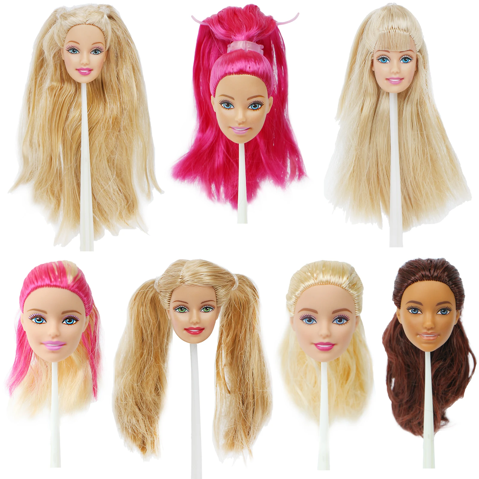 2 шт. прямые вьющиеся волосы боба ручная работа аксессуары для кукол 1/6|Куклы| |