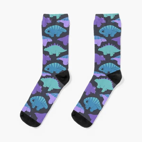 

Mosaic Of Dinos 1 Blue Version Crew Socks Winter Ladies Women Sports Best Cute Breathable Cartoon Short Black Comfortable Girls