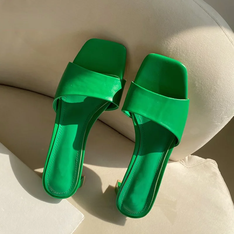 

Women Brand Slippers 2021 Summer Outdoor Beach Flip Flop Open Toe Flat Casual Low Heel Leisure Sandal Female Slides