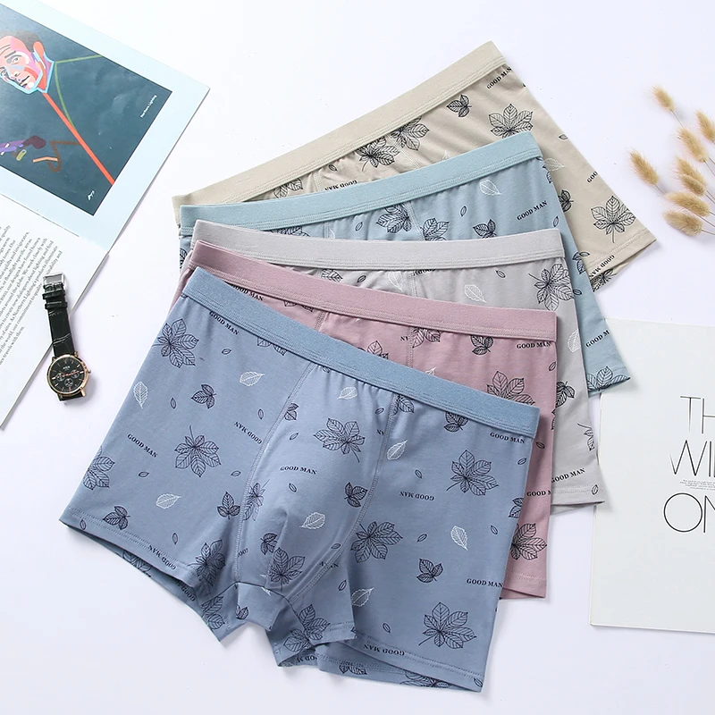 Male Panties Modal Men's Underwear Boxers Breathable Man Trunk Boxer Print Underpants Comfortable Brand Shorts Homme Men Pants