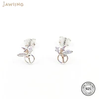 925 sterling silver earrings studs pin zircon handmade cute angel elf mini fashion ladies girls earrings for women fine jewelry