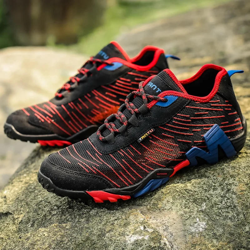 2020 кроссовки для пеших прогулок Мужская дышащая обувь из сетчатого материала