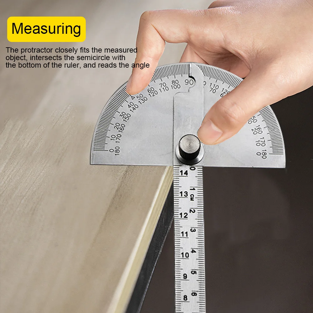 Многофункциональный регулируемый транспортир из нержавеющей стали 14 5/15 см 180