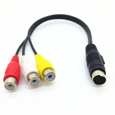 S Video 7 контактный для 3 RCA RGB с компонентныс кабелем адаптера 0 м|Соединители| |