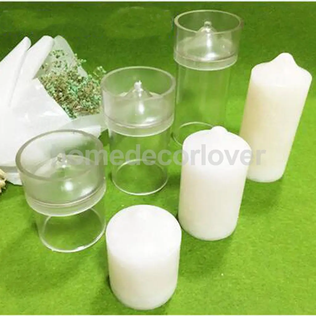 

Plastic Clear Candle Molds Soap Mold Tool High Temperature Resistance DIY for Candles Making Craft