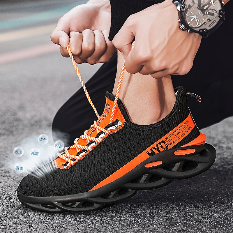 Spring and Summer Mesh Running Shoes Men Breathable Sports Shoes Men's Gym Sneakers Lightweight Blade Walking Shoes Casual 2022
