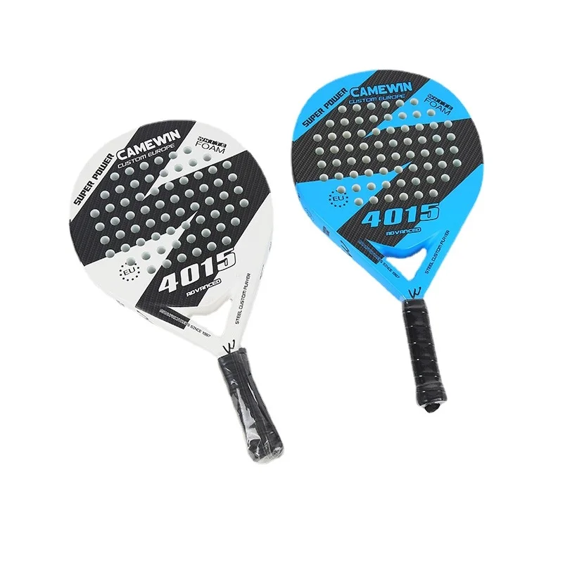 High Quality Carbon Carbon Beach Fiber Padel Tennis Sports Racket Soft Face Paddle Racquet with Bag Cover