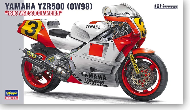 

1/12 Hasegawa Assemble Model Motorcycle model Yamaha YZR5001988 WGP500 Winning car Plastic assembly model kit #21503