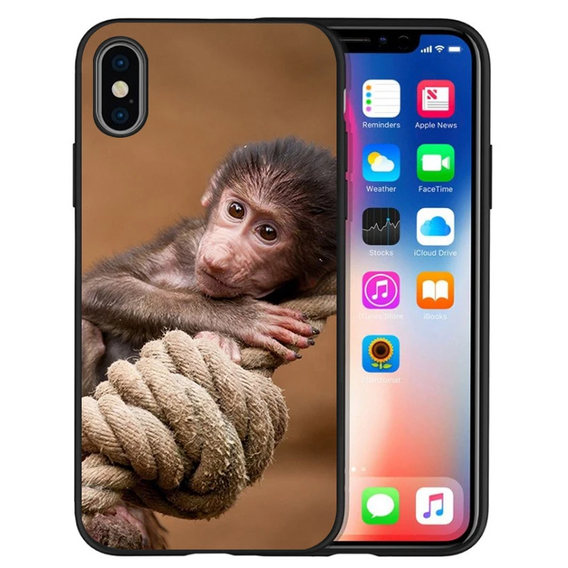 Силиконовый чехол с рисунком обезьяны и гориллы для iPhone 13 12 XR XS Max 5 55 6 6S PLUS 7 8 X 11pro 11