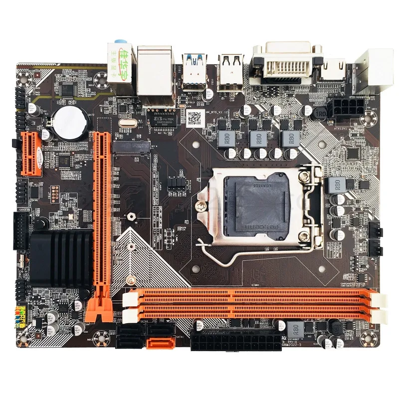 

B75-M2 LGA1155 гнездо M-ATX материнская плата поддержка интегрированная Графическая карта VGA HDMI-совместимый DVI SATA3 M.2 NVME SSD DDR3 1600