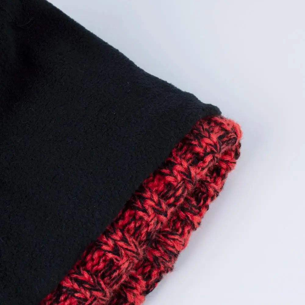 Зимняя вязаная шапка с черепом для мальчиков и девочек флисовой