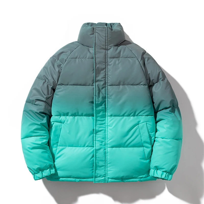 

Winter Cotton-Padded Coats Warm Cold Jacket Men Bubble Coats Fashion Harajuku Streetwear Reflective Parkas Clothes Tops Male