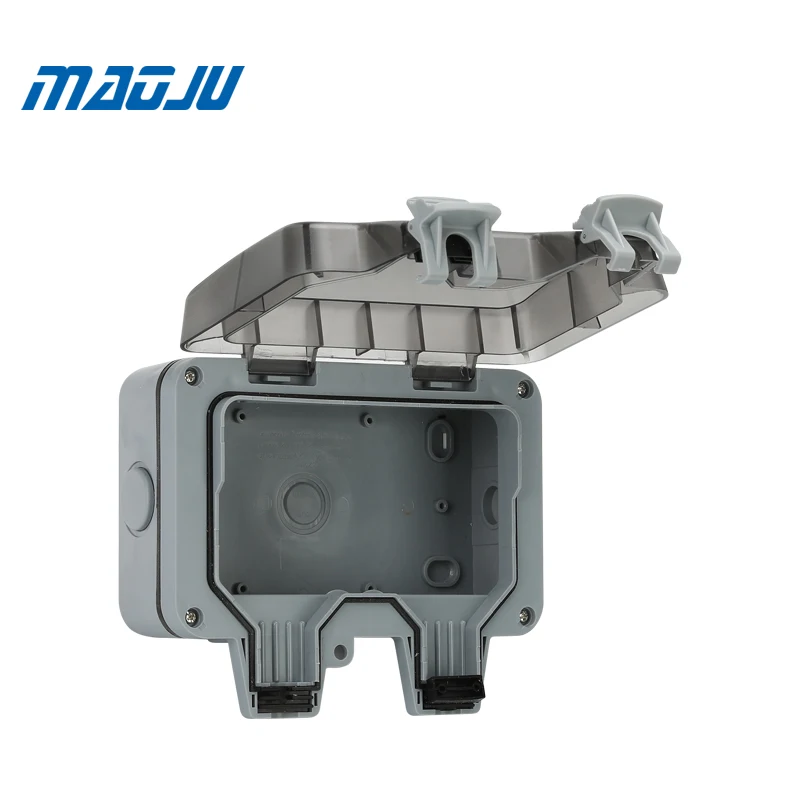 

Waterproof Socket French EU UK British Germany European 2 Gang Enclosure Box Outdoor Weatherproof Outlet13A 16A Plug In