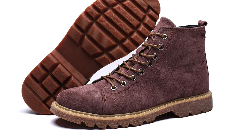 Мужские кожаные ботинки Dr Martins Martens; Зимние ботильоны; Безопасная рабочая обувь; botas hombre Zapatos De Seguridad Safty; обувь размера плюс 48
