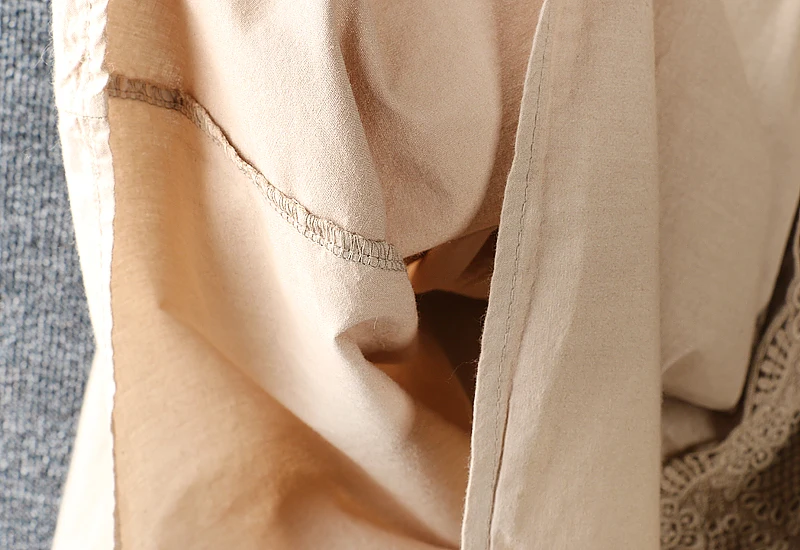 

2020 New Autumn Women Blouse Japan Style Fresh Lace Cotton linen Tops Long Sleeve Loose Shirt Women