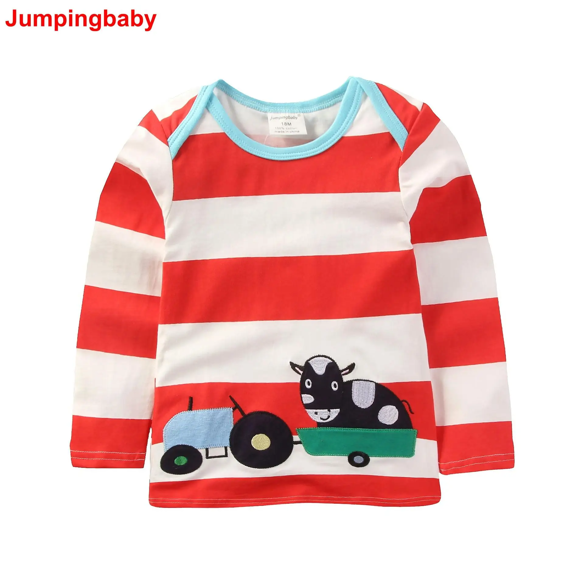 Jumpingbaby/ детская одежда; детская футболка для мальчиков; футболки для малышей; футболки с длинными рукавами; Camiseta; топы; футболки; костюмы для детей