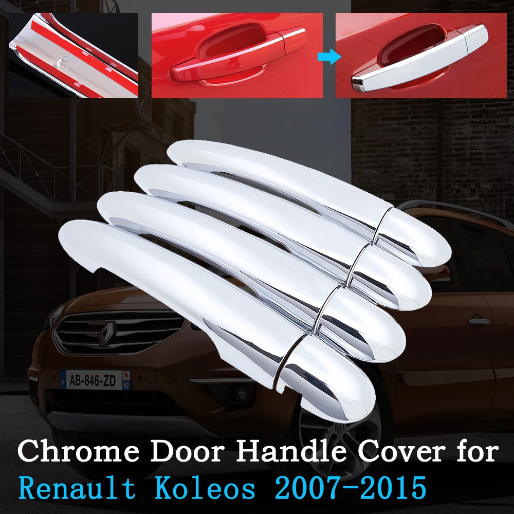 Хромированная накладка на дверную ручку автомобиля для Renault Koleos Samsung QM5 I MK1 2008 ~ 2015