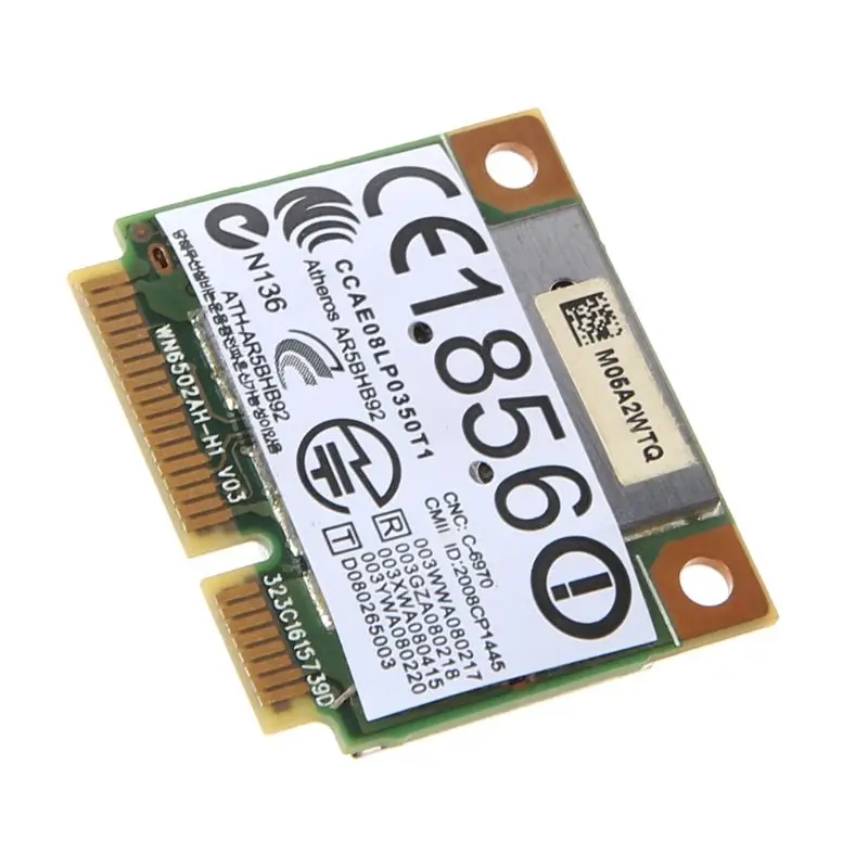 

Atheros AR9280 2.4ghz 5ghz WLAN Minipci-express AR5BHB92 for Linux Hackintosh Win10 Wireless WiFi Network Card 090F