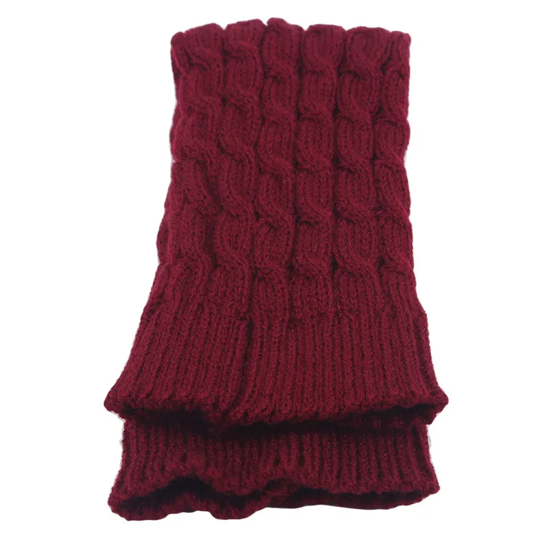 Высокие носки для женщин и мужчин чистый Цвет гетры теплая шерсть вязать ноги