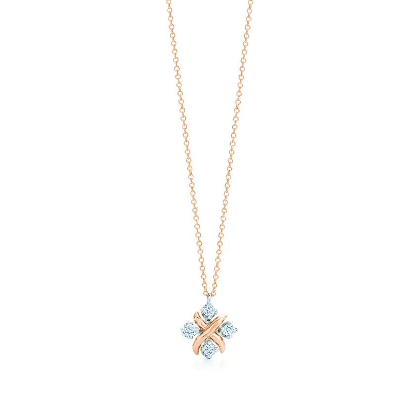 

Classic elegant necklaces stone hanging cross