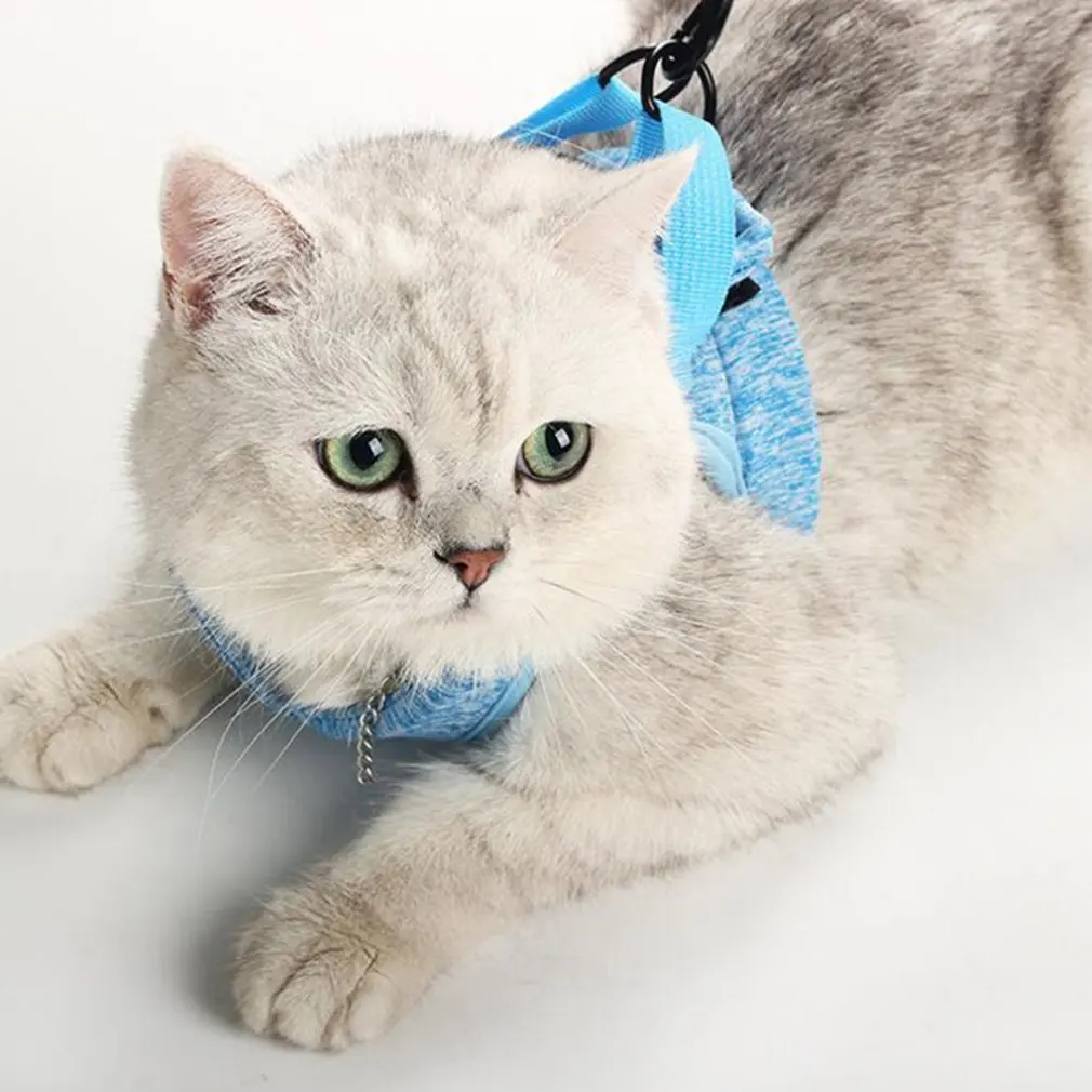 Durable Mesh Cat Harness And Leash Breathable Reflective Kitten Cats Small Dog Puppy |