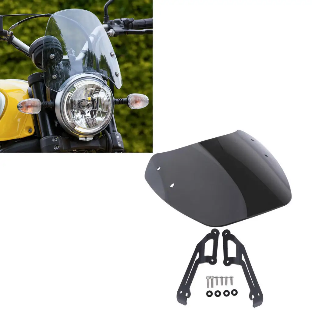 

Motorcycle windshield wind deflector W/ Bracket for DUCATI SCRAMBLER 16+