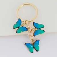2021 new alloy colorful butterfly keychain car keys mens bags womens bags accessories jewelry room decoration birthday gift