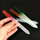 Профессиональные стеклянные пилки для дизайна ногтей, буферная пилка для УФ-лака, прозрачные шлифовальные насадки, инструменты для маникюра и украшения, 1 шт.