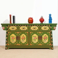 wooden rare chinese traditional style handmade hand painted antique design kitchen living room shoe cabinets