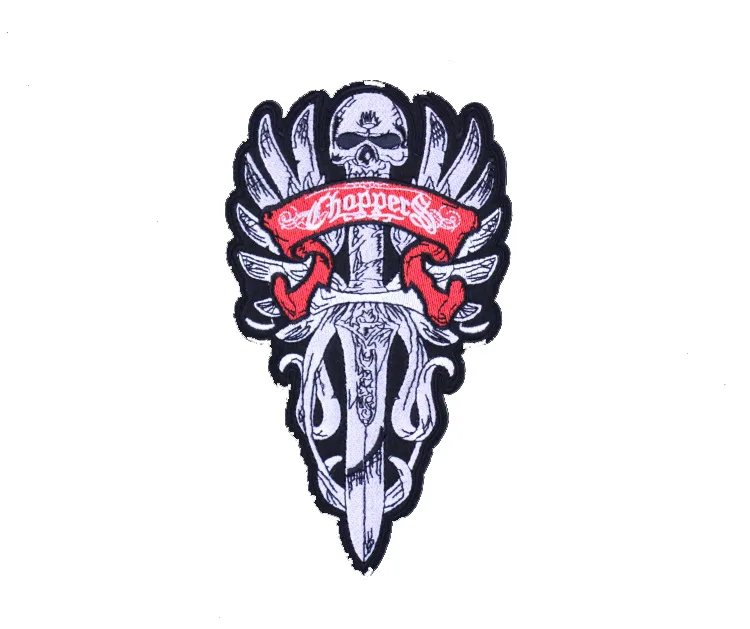 1 шт. нашивки эполеты в виде черепа Байкерская вышивка железная аппликация для