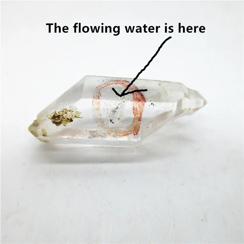 

13g водный Пузырь камень "бегущая вода" натуральный белый кварц кристалл двойные очки палочки рок обелиск минеральной образца