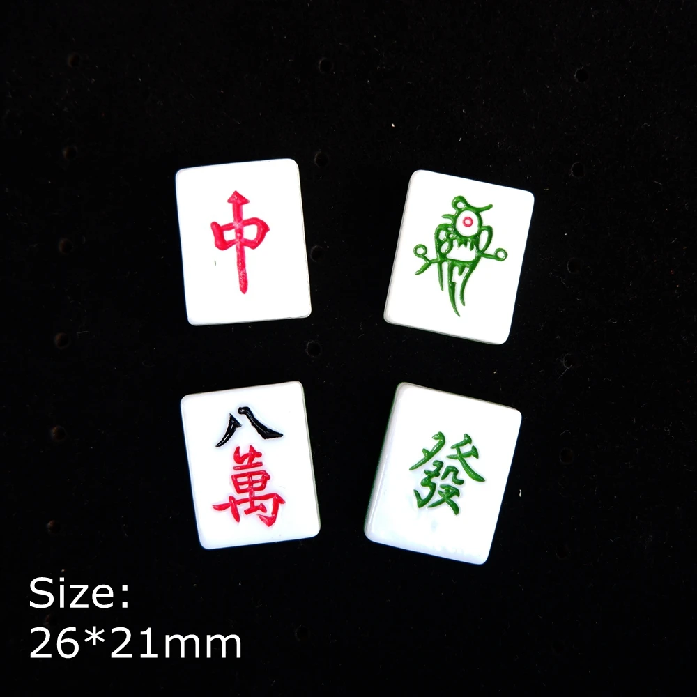 Mah-jong Charms Pendants Resin flat back cabochon for jewelry making bracelets necklace earrings Accessories | Украшения и