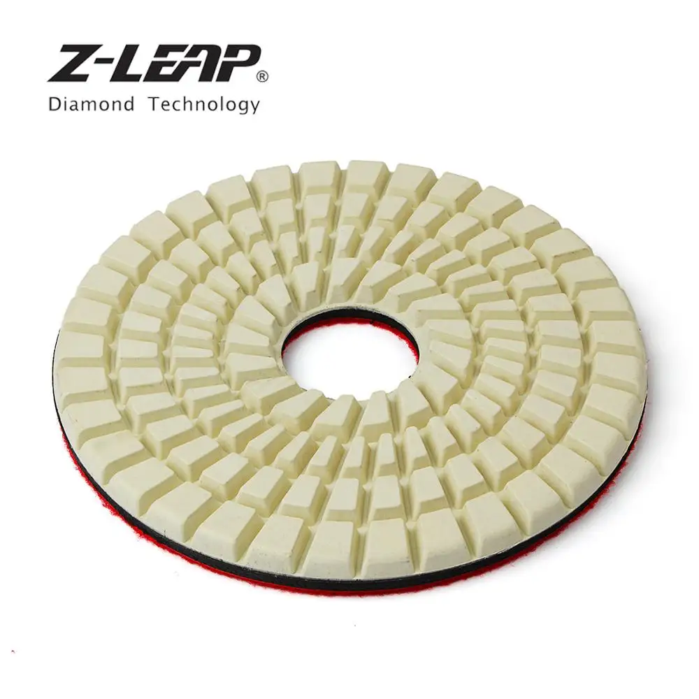 

Бриллиантовая полировальная накладка Z-LEAP 1 шт., 4 дюйма, 220 мм, белый турбо-напольный шлифовальный круг, толщина 10 мм, влажный для гранита, мрам...