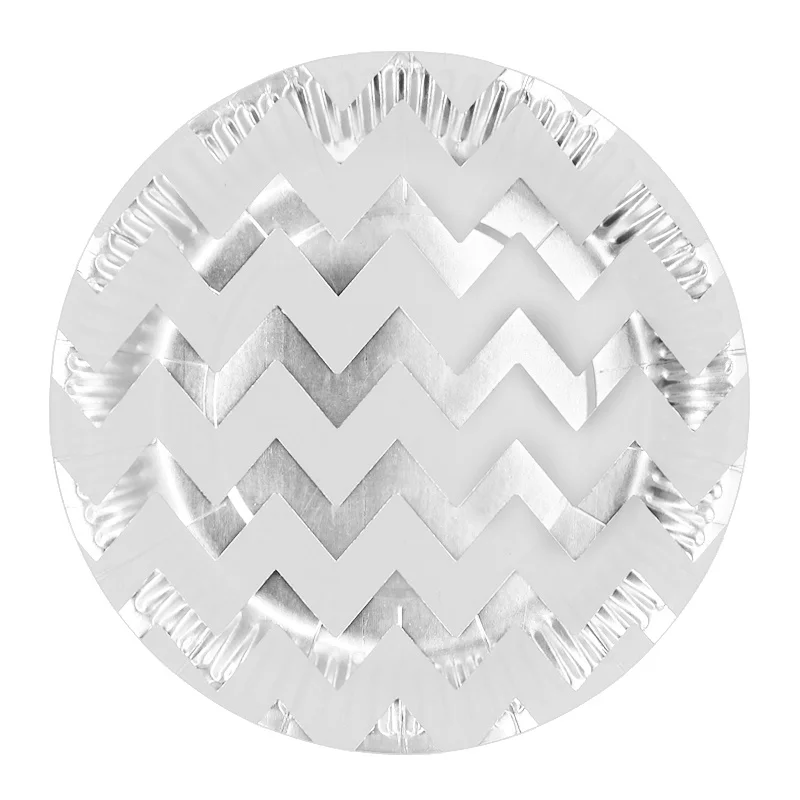 Silver wave 10 шт. 7 дюймов фольга серебряная звезда День рождения Свадебная вечеринка принадлежности украшения блюдо для торта одноразовые бумажные тарелки для детского душа сувениры - Цвет: Silver wave
