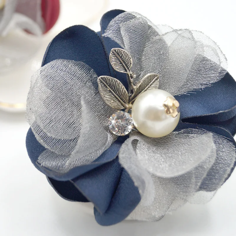 Я-Remiel Новая корейская ткань жемчужный цветок брошь значок на булавке шаль Pin