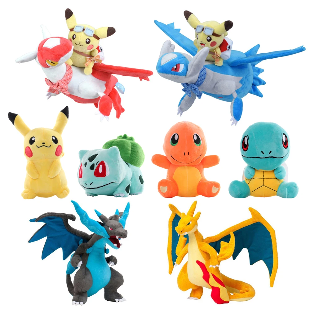 

Takara Tomy Pikachu Squirtle Charmander Bulbasaur Plush Doll Pokemon Plush Toy Eevee Snorlax Jigglypuff