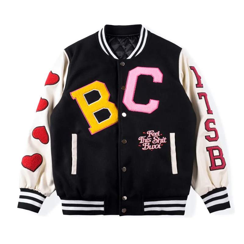 

Embroidery Heavy Fabric Kanye Lover Varsity Baseball Jacket Men Women 1:1 High Quality Coat Jackets streetwear coat