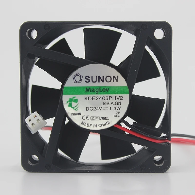2 шт. оригинальные осевые Охлаждающие вентиляторы для Sunon KDE2406PHV2 6015 60 мм 24 В