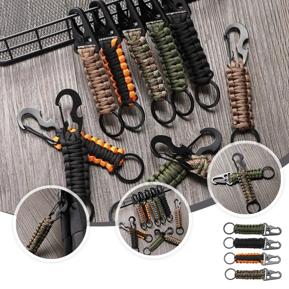 

4Pcs Climbing Carabiner Buckle Outdoor Camping Keychain Multifunctional Buckles