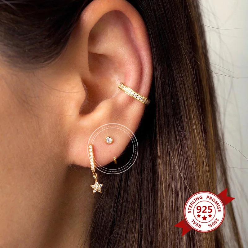 SIPENGJEL модные мини Кристальные маленькие серьги-гвоздики гипоаллергенные для