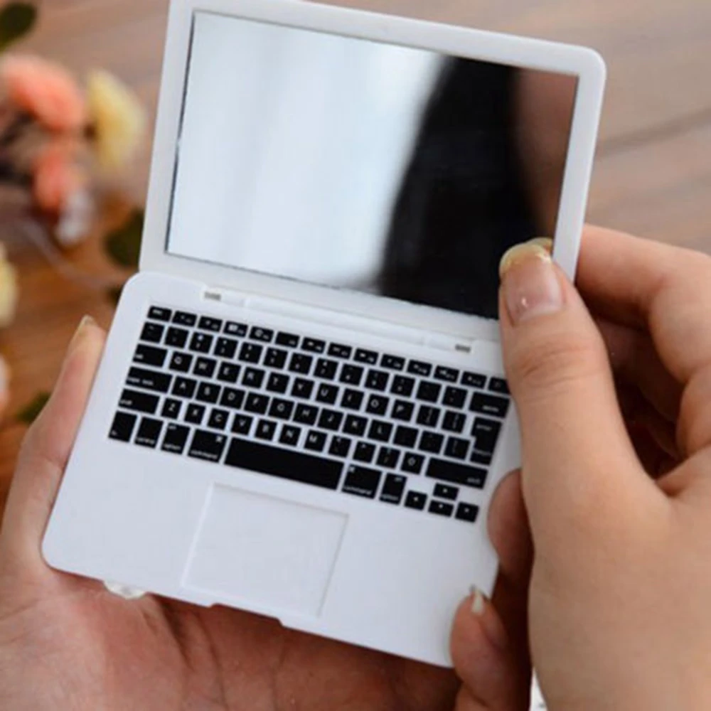 1pc Creative Portable Women Cosmetic Mirror Laptop Notebook Shape Makeup | Красота и здоровье