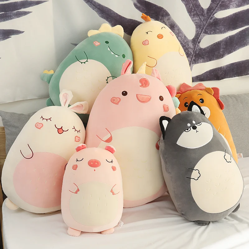 

Squish Pillow Plush Toy Animal Kawaii Unicorn Dinosaur Lion Soft Big Pillow Buddy Stuffed Cushion Valentine's Gift For Kids Girl