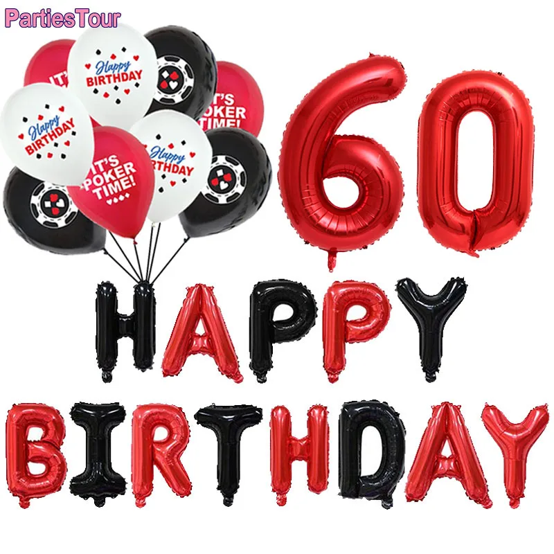 Фольгированные воздушные шары с логотипом покера в стиле казино | Дом и сад