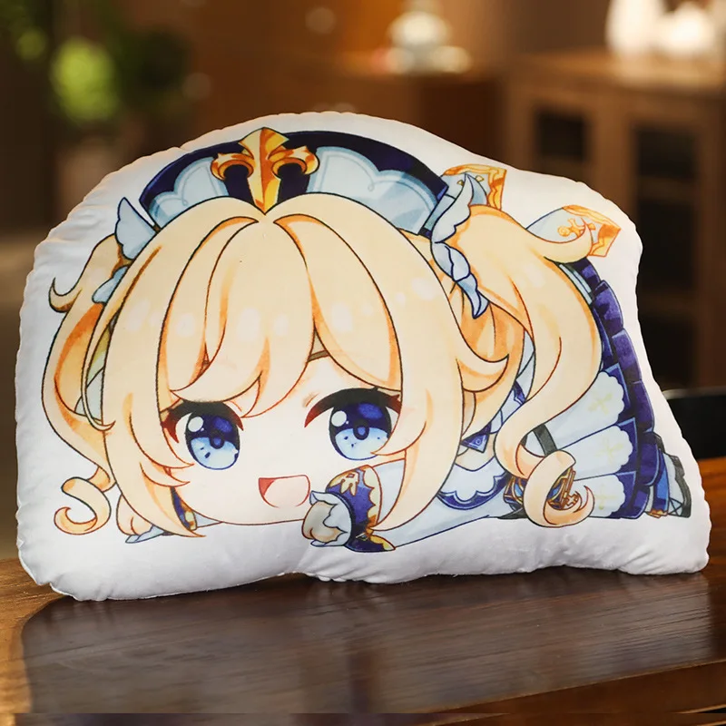 

Two-dimensional Animation Peripherals Genshin Impact Pimeng Keli Twins Empty Fluorescent Plush Amber Double-sided Pillow Doll